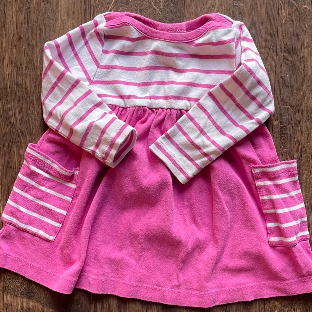 Hanna Andersson Pink and White Striped Dress